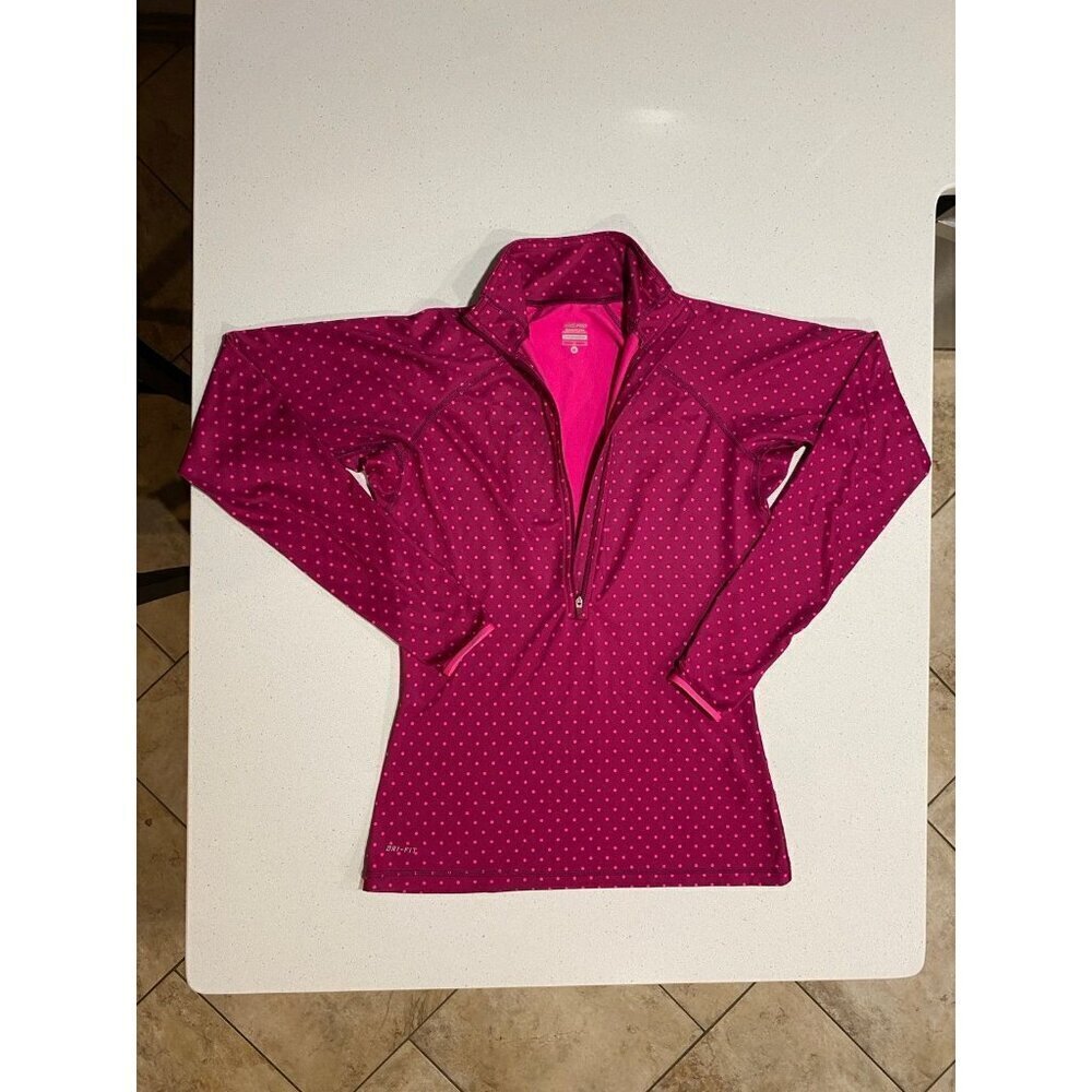 Women’s Nike Dri-Fit Half-Zip Pullover Polka Dot
